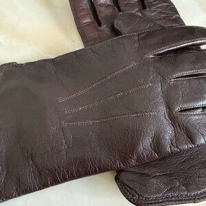 Elegant Dark Brown Leather Gloves for Men